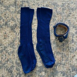 Blue Baseball socks & belt